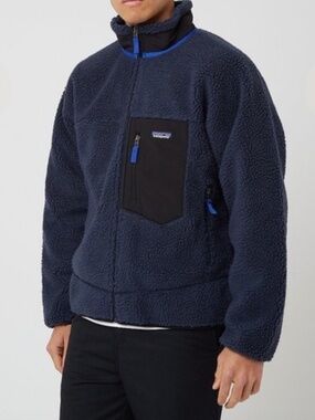 Patagonia Mens Retro X Jacket Size Medium Navy Black